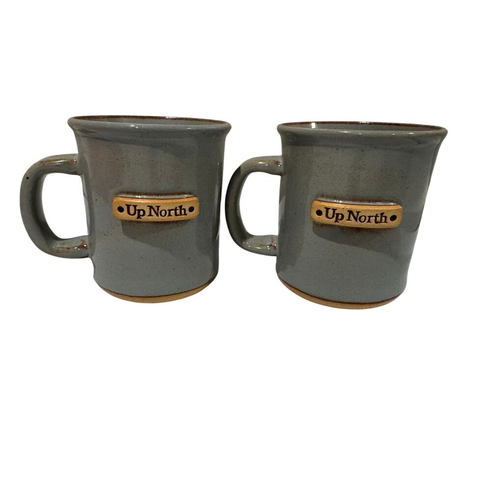 Mud Love Wheel Thrown Stoneware Up North Mugs Set 2